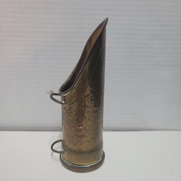 Trench art ammo Artillery Shell Scoop Vessel Flower 1940s - Picture 1 of 9